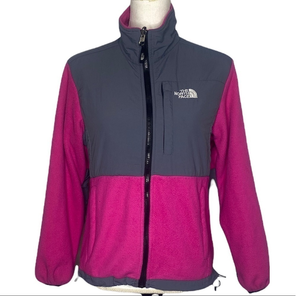The North Face Full Zip Hot Pink Gray Jacket